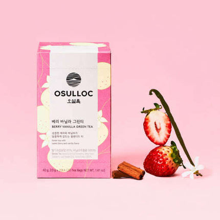 OSULLOC Berry Vanilla Green Tea (20 count) - Très Elite