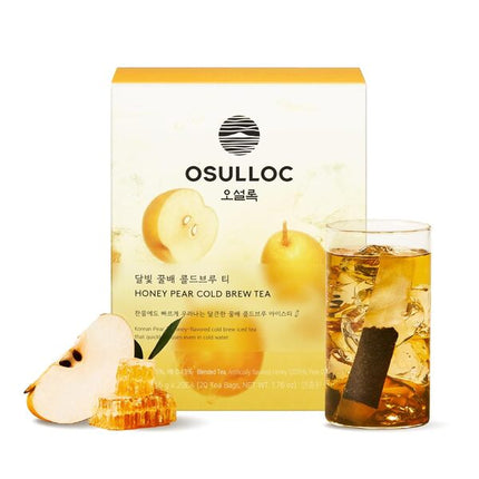 Osulloc Honey Pear Post Fermented Cold Brew Tea Bags 20 Count Premium Flavor - Très Elite