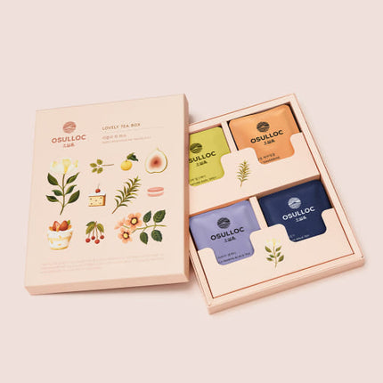 Osulloc Lovely Tea Gift Box Set 12 Count 4 Flavors - Très Elite