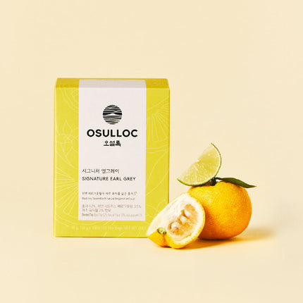 Osulloc Signature Earl Grey Tea With Yuzu And Vanilla 10 Count Pyramid Tea Bags - Très Elite
