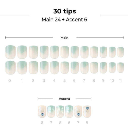 Ocean Chic Gel Nail Art Set with 30 Tips & Essential Tools for Flawless Manicures - Très Elite