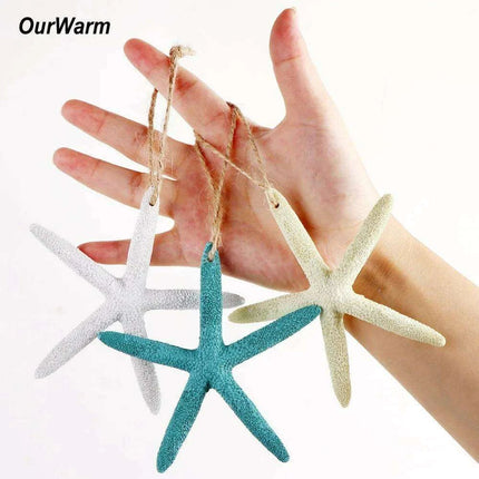 Ocean-Inspired DIY Starfish Craft Kit - 10 Resin Finger Starfish in Serene Coastal Colors - Très Elite