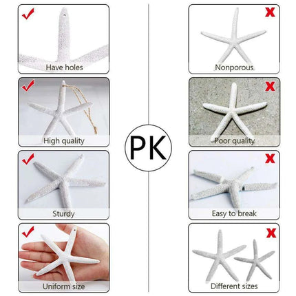 Ocean-Inspired DIY Starfish Craft Kit - 10 Resin Finger Starfish in Serene Coastal Colors - Très Elite