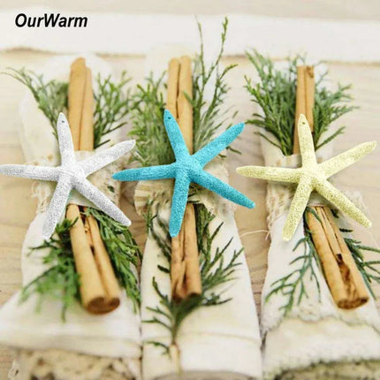 Ocean-Inspired DIY Starfish Craft Kit - 10 Resin Finger Starfish in Serene Coastal Colors - Très Elite