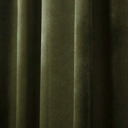 Olive Green Herringbone Luxe Blackout Drapes for Elegant Homes - Très Elite