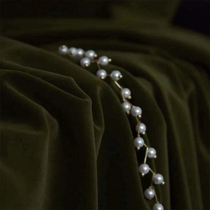 Olive Green Herringbone Luxe Blackout Drapes for Elegant Homes - Très Elite