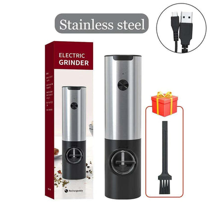 One-Handed USB Rechargeable Electric Spice Grinder Set with Adjustable Coarseness..