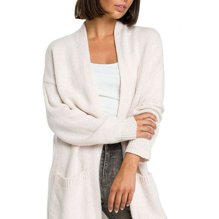Open Front Long Sleeve Knit Cardigan