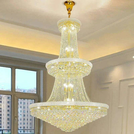 Opulent Chrome Crystal Chandelier - Elegant Lighting Solution for Luxury Hotels, Villas, and High-End Interiors - Très Elite