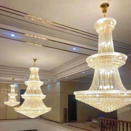 Opulent Chrome Crystal Chandelier - Elegant Lighting Solution for Luxury Hotels, Villas, and High-End Interiors - Très Elite