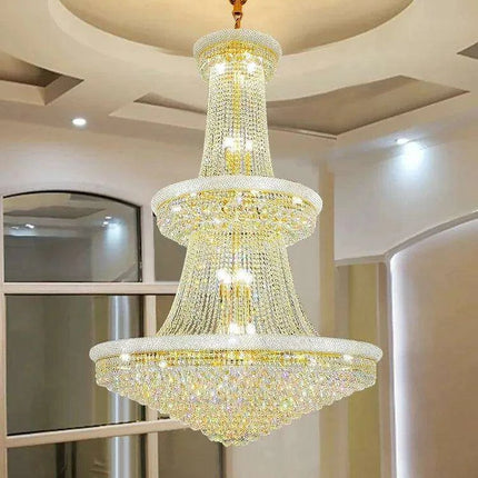 Opulent Chrome Crystal Chandelier - Elegant Lighting Solution for Luxury Hotels, Villas, and High-End Interiors - Très Elite