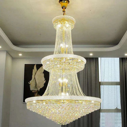 Opulent Chrome Crystal Chandelier - Elegant Lighting Solution for Luxury Hotels, Villas, and High-End Interiors - Très Elite