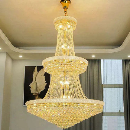 Opulent Chrome Crystal Chandelier - Elegant Lighting Solution for Luxury Hotels, Villas, and High-End Interiors - Très Elite