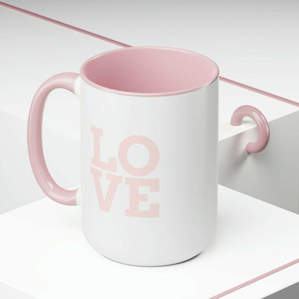 Opulent Enigma LOVE Ceramic Coffee Mugs Set - Luxurious 15oz Cups for Coffee Aficionados - Très Elite