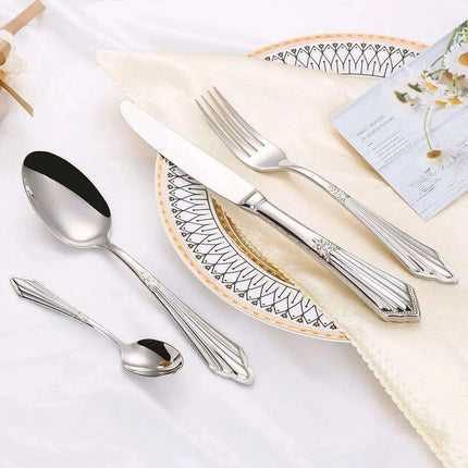 Opulent Gold-Plated Stainless Steel Cutlery Set - Très Elite