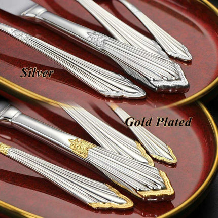 Opulent Gold-Plated Stainless Steel Cutlery Set - Très Elite