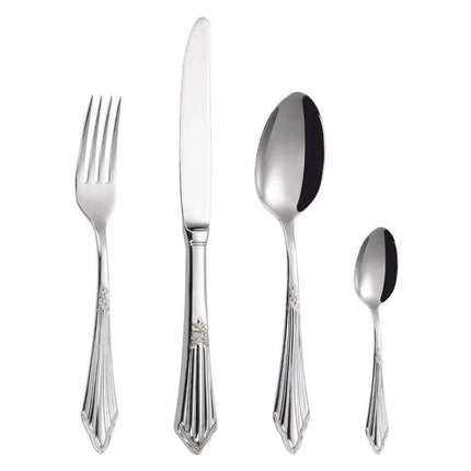 Opulent Gold-Plated Stainless Steel Cutlery Set