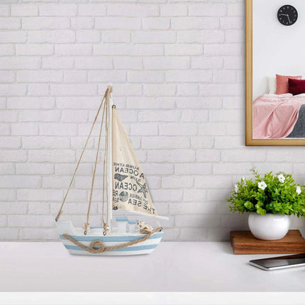 Opulent LED-Illuminated Nautical Sailboat Sculpture for Coastal Elegance - Très Elite