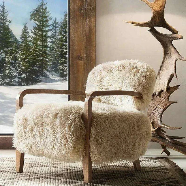 Opulent Moroccan-Inspired Wooden Armchair and Ottoman Set - Elegant Home Relaxation Duo