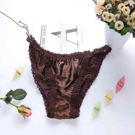 Opulent Plus Size Silk Satin Seamless Knickers for Women - Très Elite