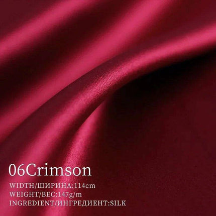 Opulent Red Raspberry 30 Momme Heavy Satin Silk Fabric for Sophisticated Dressmaking and Couture Creations..