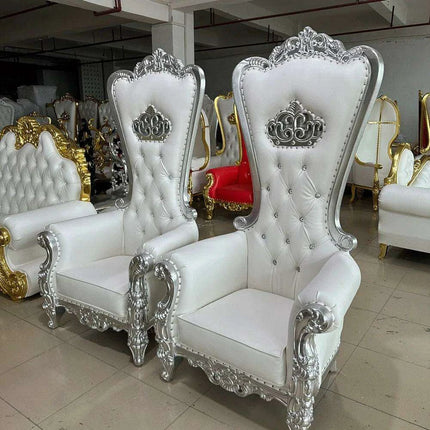 Opulent Royal Throne Chair Set for Wedding Couple - Très Elite