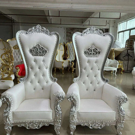 Opulent Royal Throne Chair Set for Wedding Couple - Très Elite
