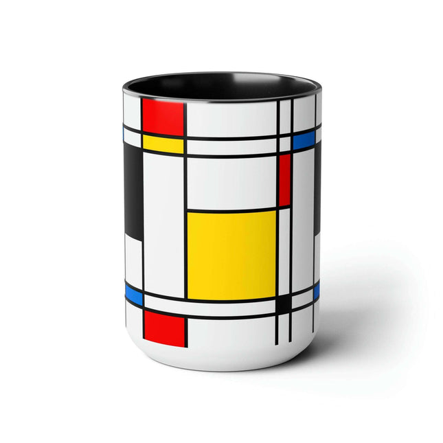 Opulent Two-Tone Ceramic Coffee Mugs - 15oz Luxury Experience