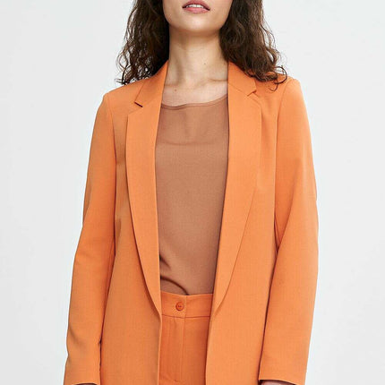 Orange Womens Blazer Jacket 210079 With Lapels Loose Fit - Très Elite