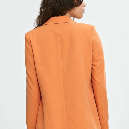 Orange Womens Blazer Jacket 210079 With Lapels Loose Fit - Très Elite