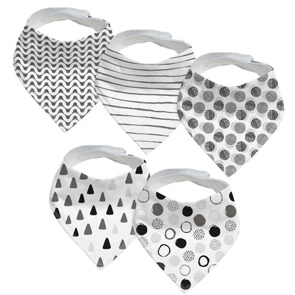 Organic Cotton Triangle Bibs Set for Newborns - Adorable Animal Designs for Feeding and Drooling