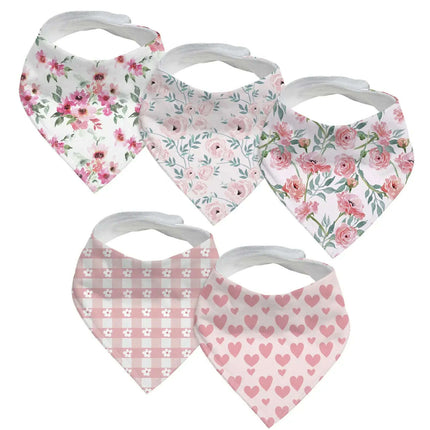 Organic Cotton Triangle Bibs Set for Newborns - Adorable Animal Designs for Feeding and Drooling