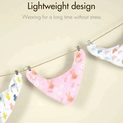 Organic Cotton Triangle Bibs Set for Newborns - Adorable Animal Designs for Feeding and Drooling