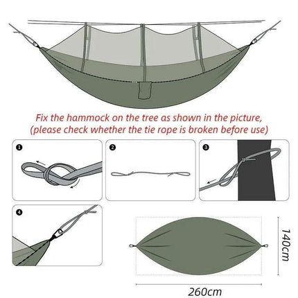 Outdoor Adventure Hammock with Insect Protection - Lightweight Portable Hanging Bed for Camping Comfort - Très Elite