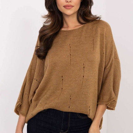 Oversize Jumper 203798 Womens Knit Sweater With Holes