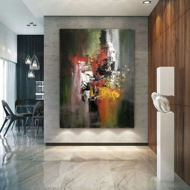 Oversized Acrylic and Oil Masterpiece for a Bold Gallery Wall Display