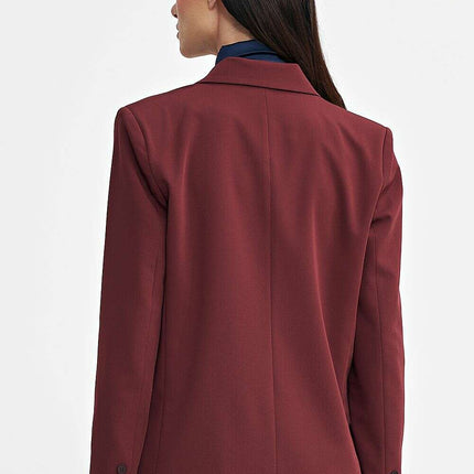 Oversized Grey Blazer With Subtle Tennis Stripes And Lapels - Très Elite