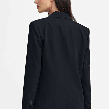 Oversized Grey Blazer With Subtle Tennis Stripes And Lapels - Très Elite