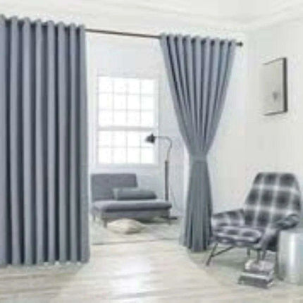 Oversized Grey Room Divider Curtains - 108" x 108" Set with Convenient Tie-Backs - Très Elite- Très Elite