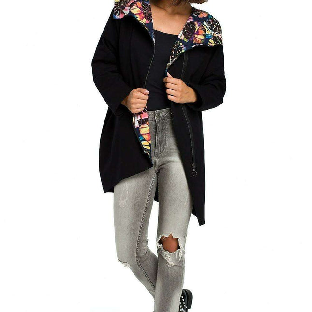 Oversized Hoodie with Unique Hood Fabric Insert