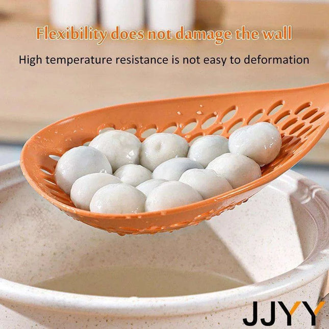 Oversized Slotted Cooking Strainer Spoon - Essential Tool for Effortless Draining and Cooking