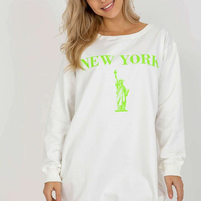 Oversized Women’s Sweatshirt – Soft Cotton Blend, Modern Style