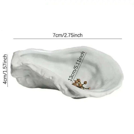 Oyster Shell Elegance: Premium Ceramic Dinnerware Set for Timeless Dining and Décor - Très Elite