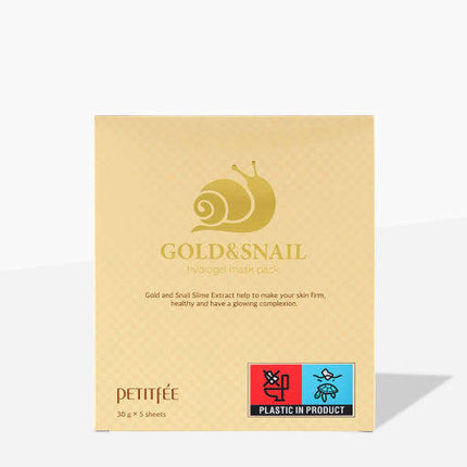 PETITFEE GOLD & SNAIL Hydrogel Mask Pack 30g X 5ea - Très Elite