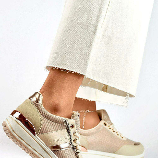 PRIMO Beige Athletic Shoes