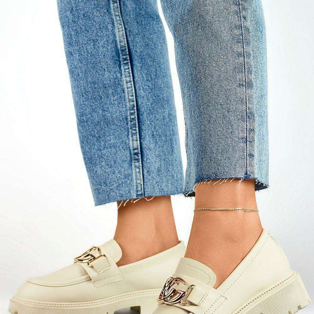 PRIMO Beige Eco Leather Half-Boots