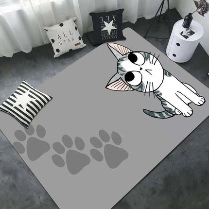 Pampered Kitty Luxury Comfort Rug Collection with Non-Slip Backing | Elevate Your Home and Feline Experience..