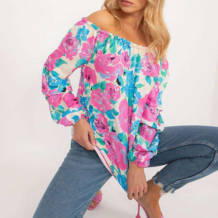 Parisian Blossom Chic Top Elegant European Versatile Blouse