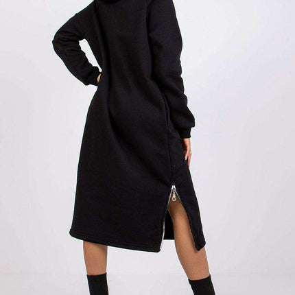Parisian Chic Hooded Midi Dress In Europe Elegant Style - Très Elite