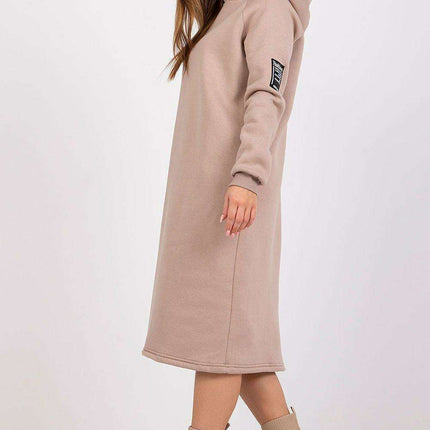 Parisian Chic Hooded Midi Dress In Europe Elegant Style - Très Elite